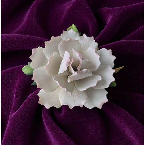Andrea By Sadek Handcrafted Porcelain Peony Flower Sculpture - Picture 1 of 10